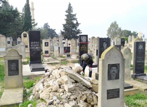 Nardaran qəbirstanlığında silah-sursat tapıldı