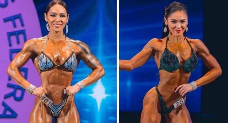 Seksual ayol bodibildingchilar jang qilishmoqda