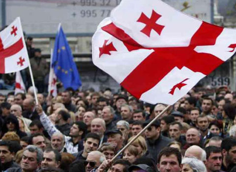 Tiflisdə aksiya: Bu ABŞ təşkilatları bağlansın!