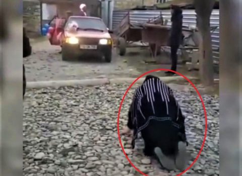 Azərbaycanda 18 il sonra nəvəsi olan nənə görün nə etdi – VİDEO