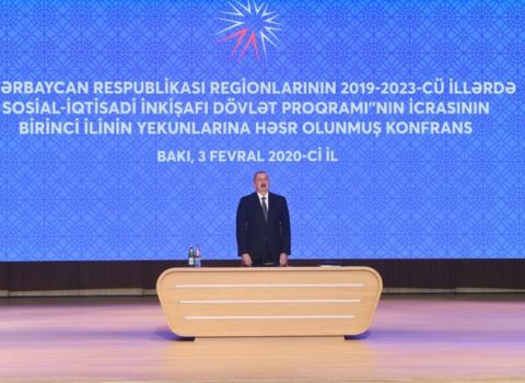 Prezident İlham Əliyev ilin yekunlarına həsr olunan konfransda iştirak edib