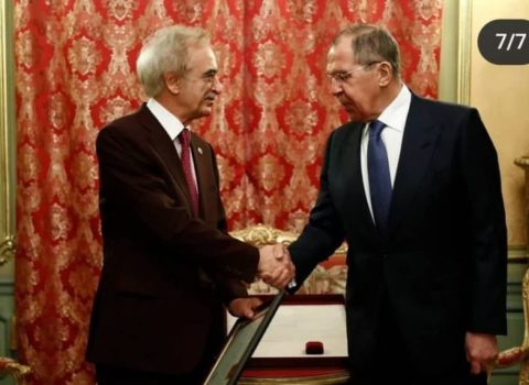 Lavrov Rusiya prezidentinin fəxri fərmanını Polad Bülbüloğluna təqdim etdi – FOTO