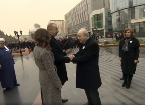 Prezident və Birinci xanım Ayaz Mütəllibovla görüşdü – VİDEO