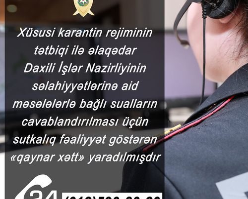 DİN karantin rejimi ilə bağlı “qaynar xətt” yaratdı DİN karantin rejimi ilə bağlı “qaynar xətt” yaratdı