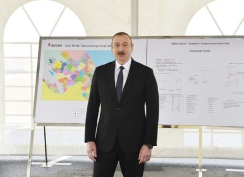 İlham Əliyev magistral qaz kəmərinin açılışında – FOTOLAR