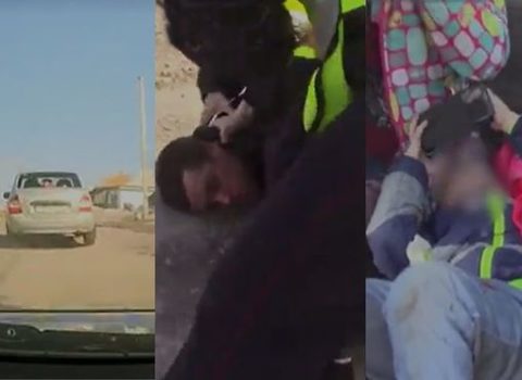 Azyaşlı övladları ilə polisdən qaçmağa çalışdı – VİDEO