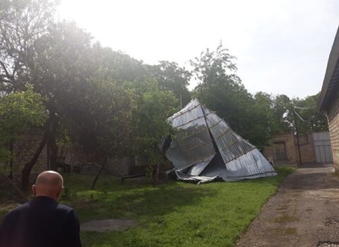 Güclü külək regionlarda fəsad törətdi – FOTO