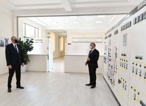 Prezident yarımstansiyanı işə saldı – FOTO
