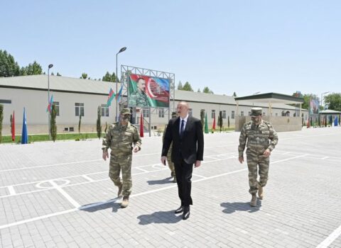 İlham Əliyev Ağdamda hərbi hissədə olub – YENİLƏNİB