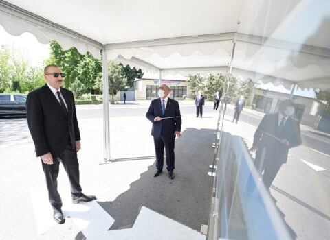 Prezident Tərtərdə avtomobil yolunun açılışında – FOTO