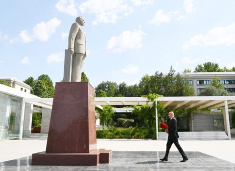 Prezident Mingəçevirdə səfərdə – FOTOLAR