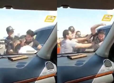 Kamil Zeynallıdan gözlənilməz HƏRƏKƏT – Polisin gözü qarşısında adam döydü – VİDEO