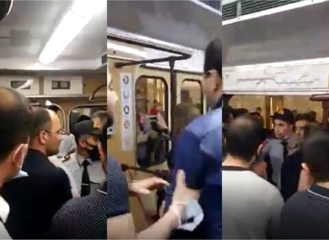 Bakı metrosunda polislə sərnişin arasında DAVA – VİDEO – Tutulanlar var – YENİLƏNİB