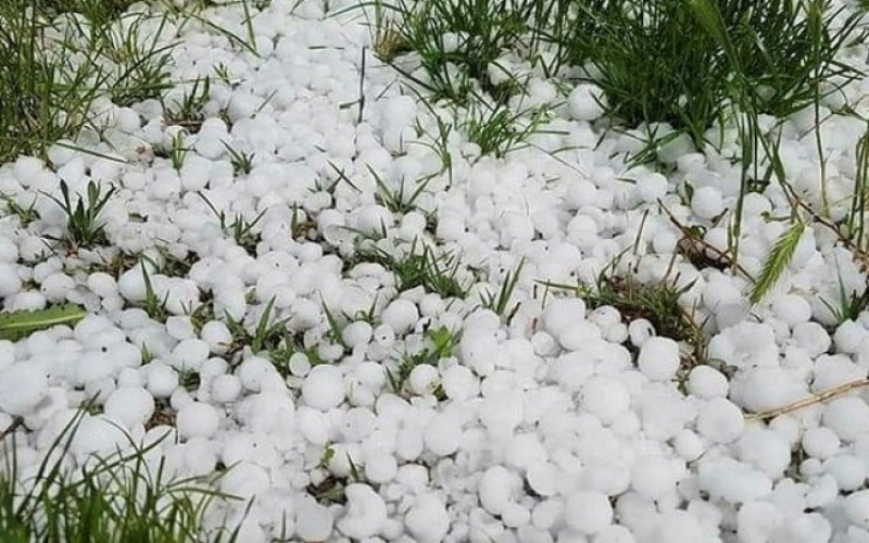 Daşkəsənə dolu yağdı