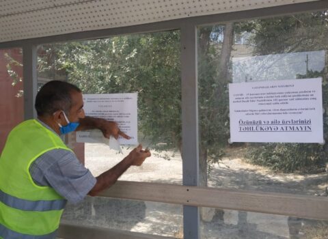 Qaradağ rayonunun qəsəbələrində xəbərdarlıq plakatları vuruldu – FOTOLAR