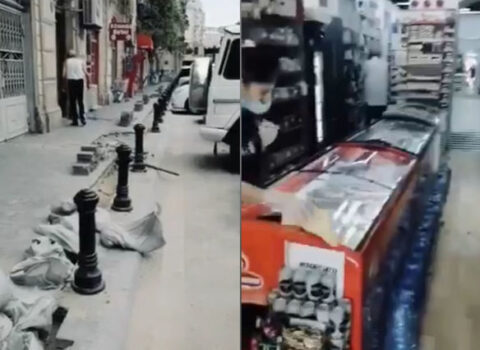 Bakıda COVID-19 xəstəsi mağazada tutuldu – VİDEO