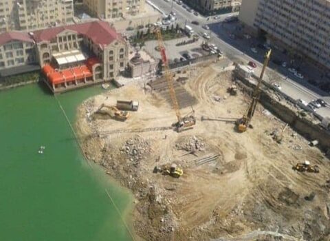 “Tri korona”nın yanındakı tikinti işləri dayandırıldı – FOTO