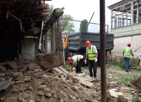 Tovuzun ziyan çəkmiş kəndlərində bərpa işləri görülür – FOTO