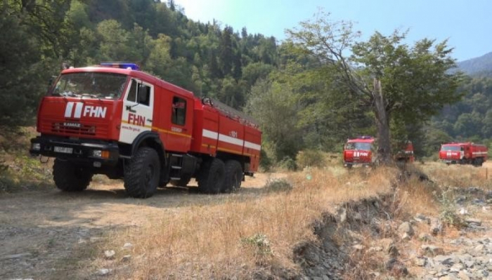 Xızıdakı yanğın söndürüldü Xızıdakı yanğın söndürüldü