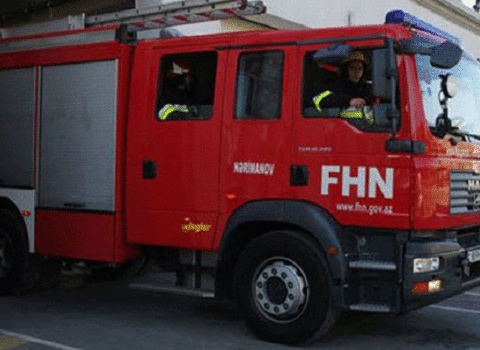 Gəncədə yaşayış binasında yanğın oldu