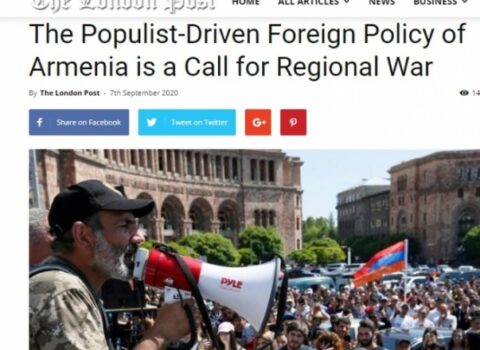“The London Post”: Ermənistanın populist xarici siyasəti regional müharibəyə çağırışdır