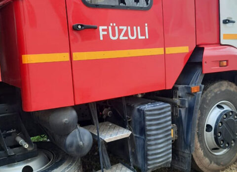 Ermənilərin Füzulini atəşə tutması nəticəsində yanğınsöndürən maşına ziyan dəydi – FOTO