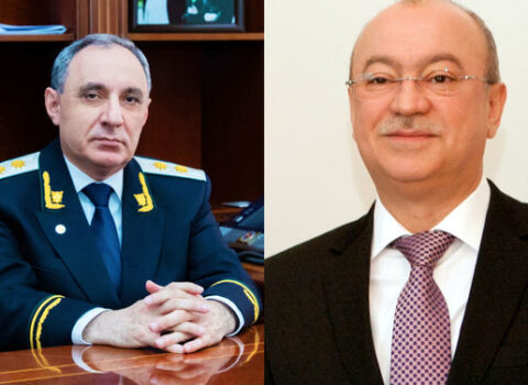 Kamran Əliyev və Kəmaləddin Heydərov Gəncədəki hadisə yerində