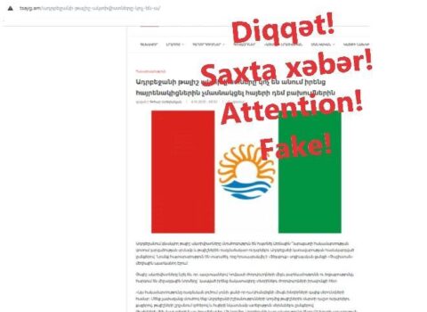 Ermənilər saxta xəbərlər yaymağa davam edir – Bu səhifələrə İNANMAYIN!