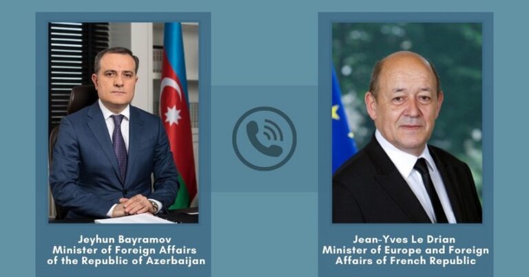 Ceyhun Bayramov fransalı həmkarına Ermənistanın humanitar atəşkəsi pozmasından danışdı Ceyhun Bayramov fransalı həmkarına Ermənistanın humanitar atəşkəsi pozmasından danışdı