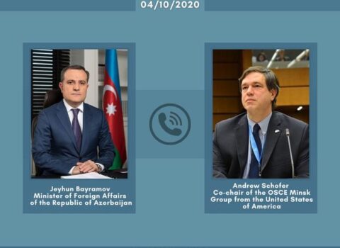 Ceyhun Bayramov və ATƏT-in Minsk Qrupunun ABŞ-dan olan həmsədri arasında telefon danışığı oldu