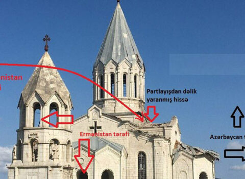 Şuşadakı kilsəyə mifik “raket zərbəsi” – Erməni tərəfin növbəti təxribatı – FOTOLAR