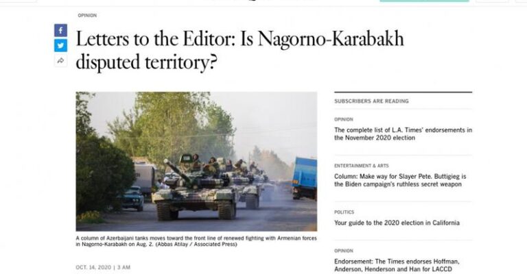 “Los Angeles Times” erməni təcavüzünə dair məqalə dərc etdi “Los Angeles Times” erməni təcavüzünə dair məqalə dərc etdi
