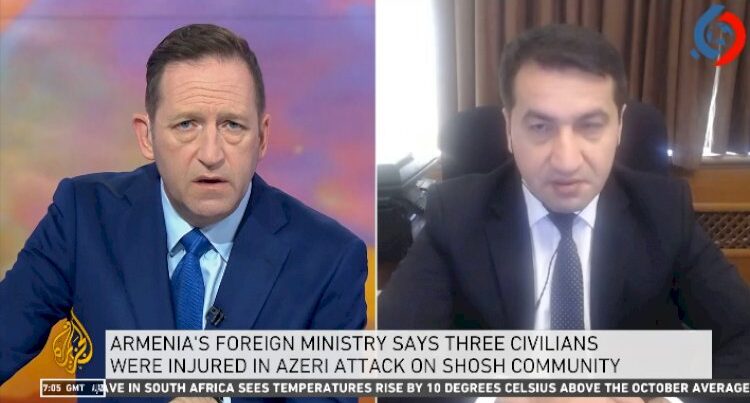 Prezidentin köməkçisi Gəncəyə raket hücumu ilə bağlı “Al Jazeera” kanalına müsahibə verdi – VİDEO Prezidentin köməkçisi Gəncəyə raket hücumu ilə bağlı “Al Jazeera” kanalına müsahibə verdi – VİDEO