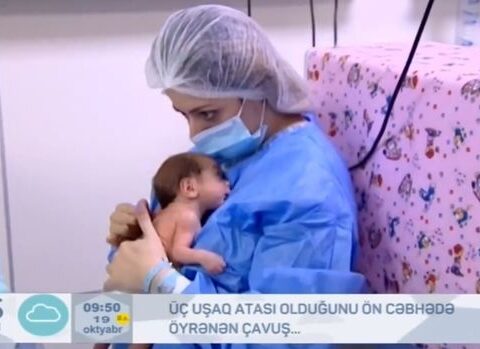 Beş ildən sonra üçəm atası oldu, cəbhədə öyrəndi – VİDEO