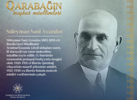 “Qarabağın məşhur müəllimləri” – Süleyman Sani Axundov