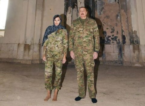Prezident İlham Əliyev və xanımı Ağdam məscidində olublar – FOTO