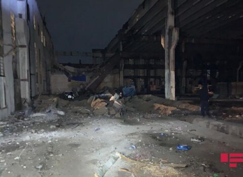 Xırdalanda keçmiş zavod ərazisində uçqun olub – FOTO