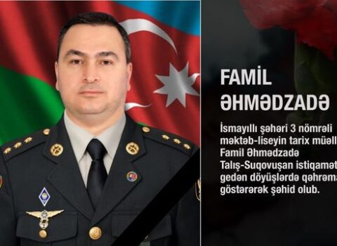 Talış-Suqovuşan döyüşlərində şəhid olan tarix müəllimi – FOTO