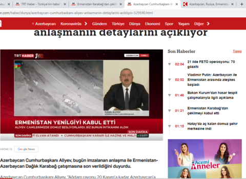 Bütün Türkiyə Azərbaycanın möhtəşəm qələbəsini ayaq üstə qeyd edir