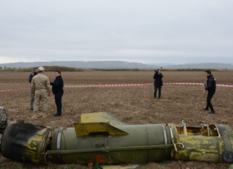 Ermənilərin Füzuliyə atdığı “Tochka U” raketi – FOTO/VİDEO
