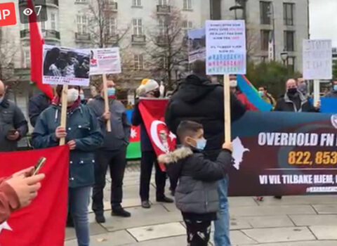 Osloda erməni terroruna etiraz aksiyası keçirilib