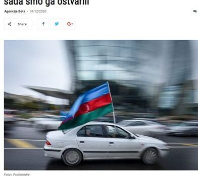 Azərbaycanın tarixi zəfəri Serbiya  və Monteneqro mediasında – FOTOLAR
