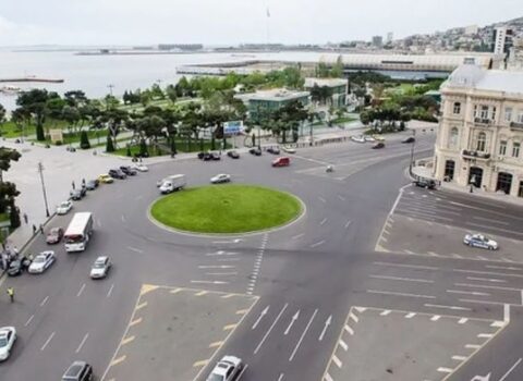 Azneft dairəsi Qələbə paradına görə bəzənir – FOTO