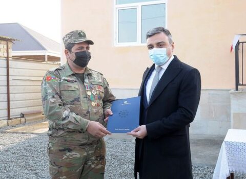 Şəhid ailələri və Qarabağ müharibəsi əlillərinə fərdi yaşayış evi verildi – FOTOLAR