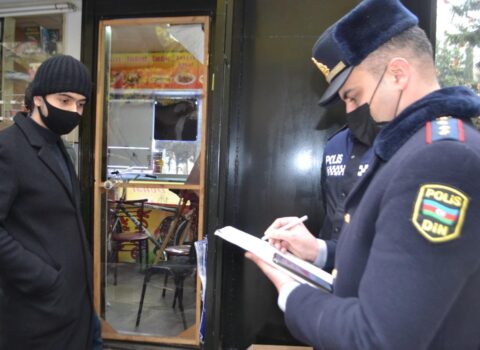 Polis Mingəçevirdə karantin rejimi ilə bağlı reyd keçirir – FOTO