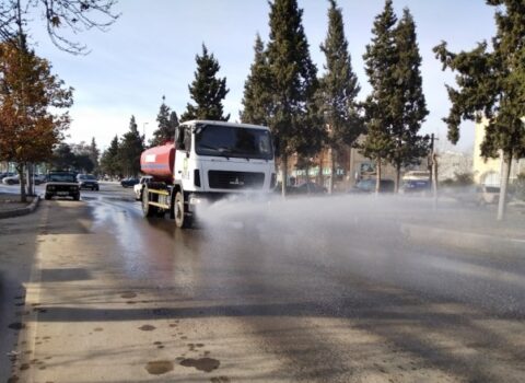 Gəncədə koronavirusa qarşı mübarizə tədbirləri davam edir – FOTOLAR