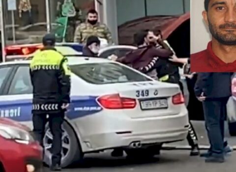 Yol polisi ilə mübahisə edən sürücü barədə  – RƏSMİ AÇIQLAMA