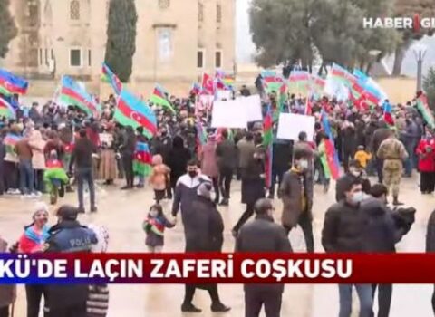 Bakının Laçın sevinci “Haber Global”da: “Xalq hər zəfər xəbərində Şəhidlər Xiyabanına axın edir” – VİDEO