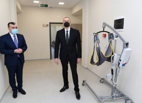 Prezident Şağan Reabilitasiya Pansionatının açılışında – FOTOLAR