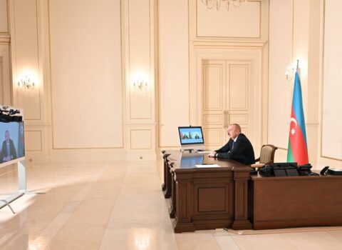 Prezident Mark Şnayeri videoformatda qəbul etdi – FOTO